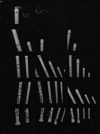 11#12 Floetenquartett, aus der Serie Instrumente, oder „Pablos Guitarre“, 1998