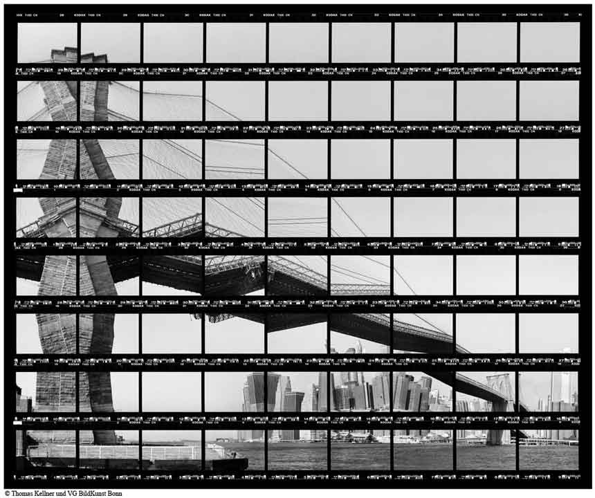 40#06 New York, Skyline at Brooklyn Bridge, Kunstfotografie