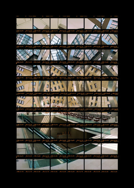 Thomas Kellner, Hearst Tower New York, ca. 30 x 40 cm / jede Fotografie in einem Klapppassepartout, auf der die Skizze aufgedruckt ist